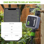 1 Zone irrigation system in garden with phone