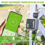 1 Zone irrigation system in garden with phone