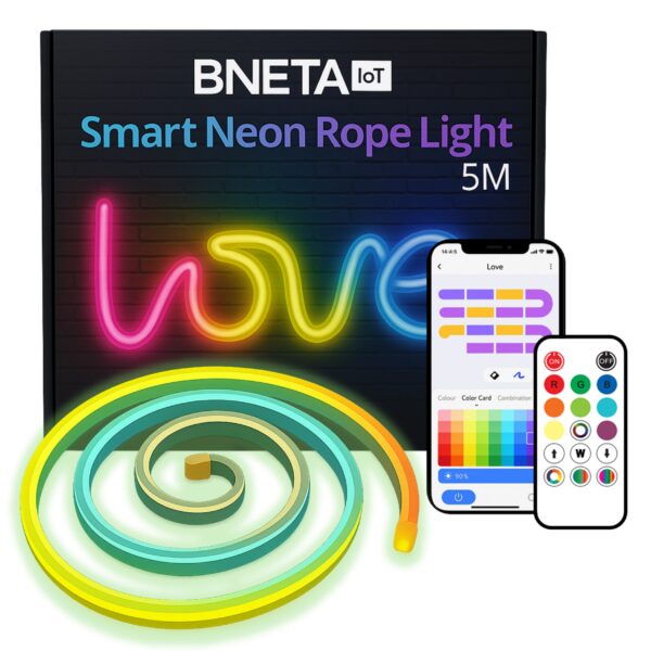 BNETA IoT Smart Neon Rope Light 5M