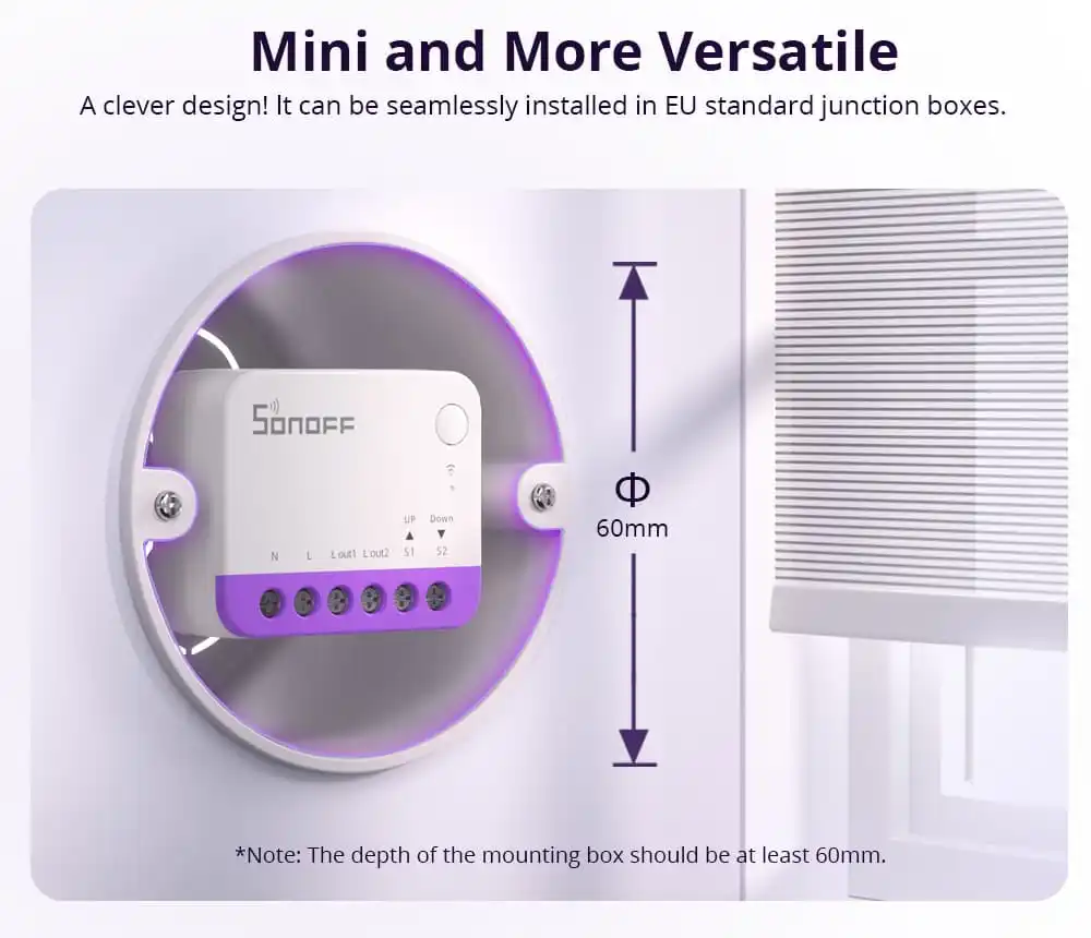 MINI-RBS-1000px-mUther.3.jpg Sonoff Mini Roller Shutter Switch for smart curtain and blind automation, Matter-compatible with Alexa and Google Home