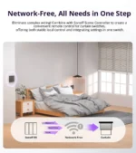 Sonoff Mini Roller Shutter Switch for smart curtain and blind automation, Matter-compatible with Alexa and Google Home