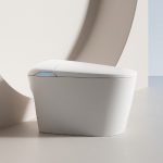 E-Leaf E5E intelligent toilet side view closed lid modern design