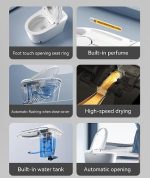 intelligent toilet 955B features drying auto flush water tank smart toilet