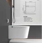 intelligent toilet 955B dimensions installation kit included