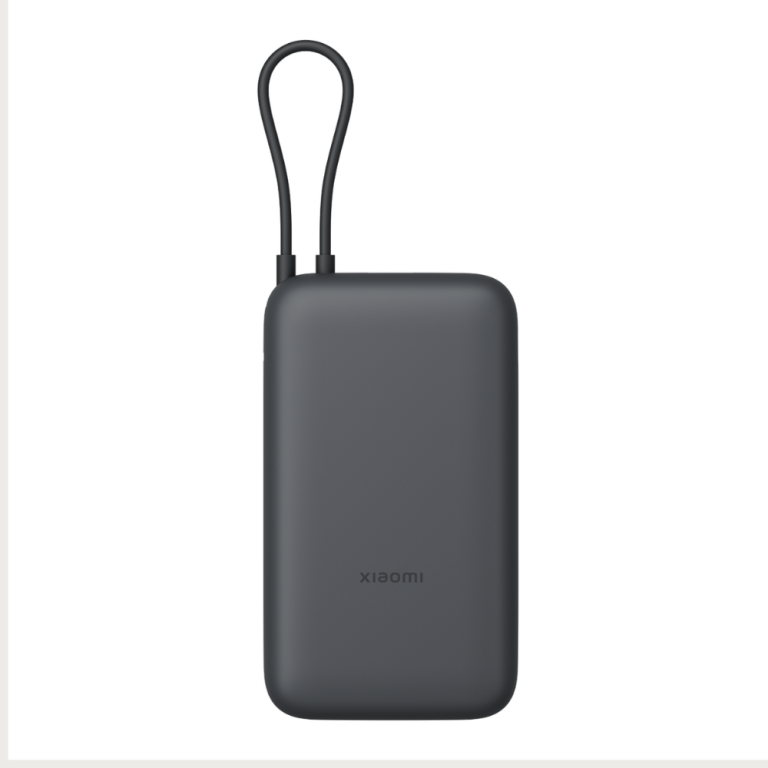 Xiaomi Power Bank 20000mAh with integrated USB-C cable in Dark Grey