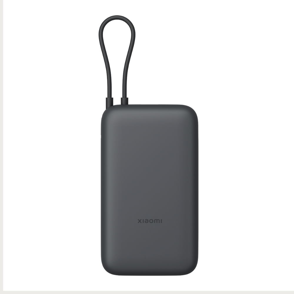 Xiaomi Power Bank 20000mAh with integrated USB-C cable in Dark Grey