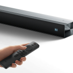 Xiaomi Soundbar Pro installed beneath a modern television
