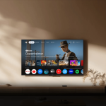 Compact Xiaomi TV Box S 3rd Gen connected to a television