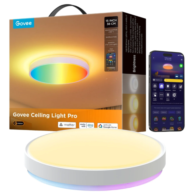 Govee Smart LED Ceiling Light Pro H60A6 round flush-mount ceiling fixture