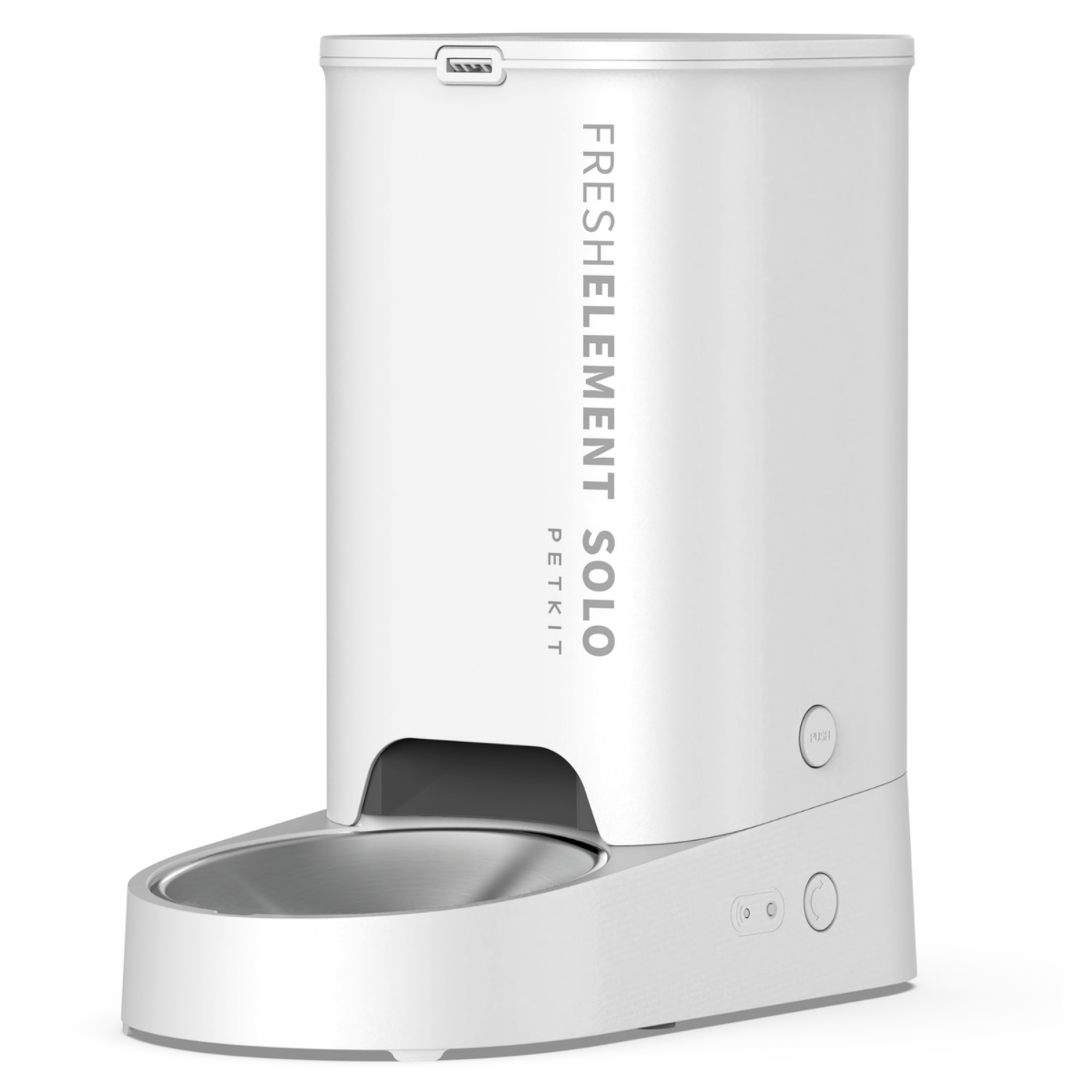 PETKIT Fresh Element SOLO Smart Automatic Pet Feeder 3L White PETKIT Fresh Element SOLO 3L smart automatic pet feeder in white with stainless steel feeding bowl