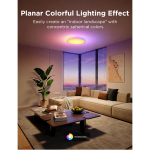 Govee Smart LED Ceiling Light Pro displaying colourful RGBICWW lighting effects