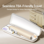 Secure zip closure on the white Soocas NEOS II travel case