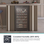 Candy DiVino 33-Bottle Monozone Wine Cooler with 5 Steel Wire Shelves - Image 9