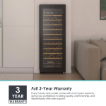 Candy 58-Bottle Monozone Wine Cooler with 10 Beechwood Shelves - Image 7