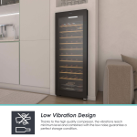 Candy 58-Bottle Monozone Wine Cooler with 10 Beechwood Shelves - Image 5