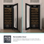 Candy 58-Bottle Monozone Wine Cooler with 10 Beechwood Shelves - Image 4