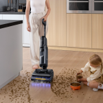 Tineco FLOOR ONE S7 Stretch Steam vacuum cleaner designed to reach beneath suitable furniture