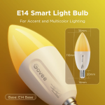 Govee Smart E14 RGBWW LED bulb with E14 screw base for compatible light fittings