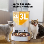 PETKIT YUMSHARE Dual Hopper 2 WiFi pet feeder with app scheduling and battery backup option