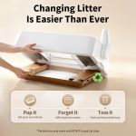 Hooded PETKIT Purobot Crystal Duo smart automatic litter box for cats