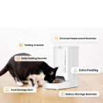 PETKIT Fresh Element SOLO white automatic pet feeder with removable stainless steel feeding bowl