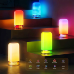 Govee RGBICWW smart table lamp used as modern bedside and desk lighting