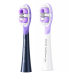 Soocas NEOS II Ultra Clean replacement toothbrush heads in white and midnight blue two pack