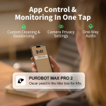 PETKIT PUROBOT MAX PRO 2 cat litter box with AI camera and app-connected monitoring