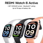 Xiaomi Redmi Watch 6 Active in Midnight Black Matte Silver and Sunset Orange