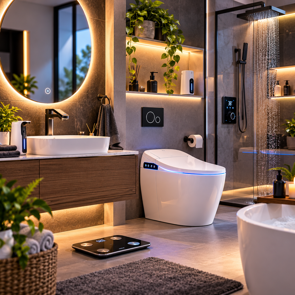 Smart bathroom products including intelligent toilets, electric toothbrushes, digital scales and personal grooming devices at mUther South Africa