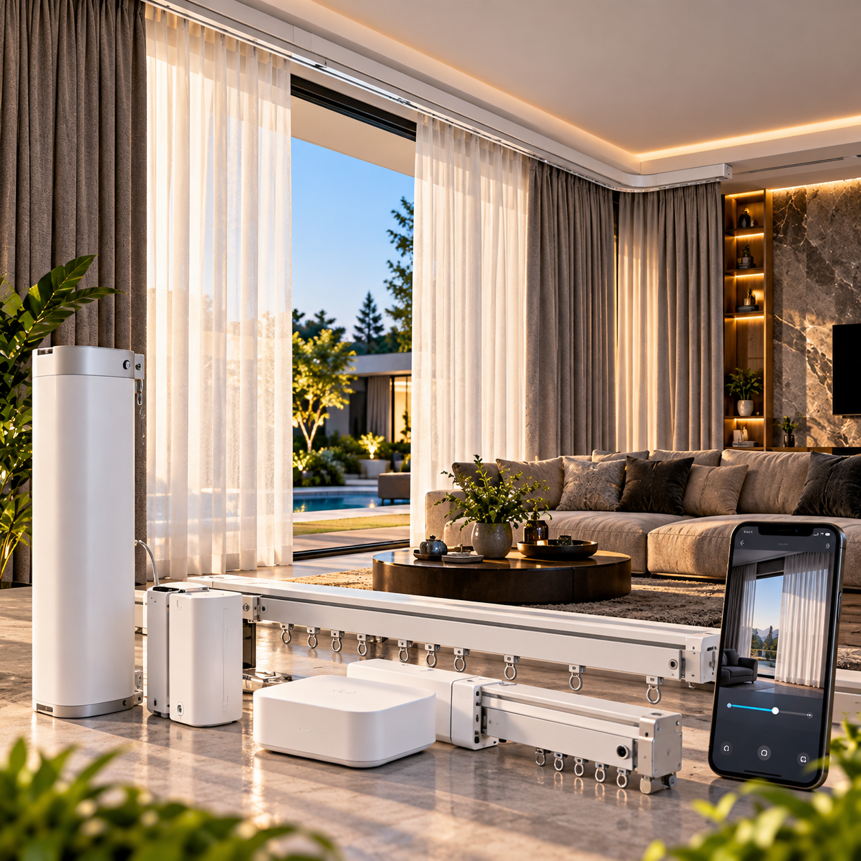 Smart motorised curtain rails and electric curtain tracks at mUther South Africa