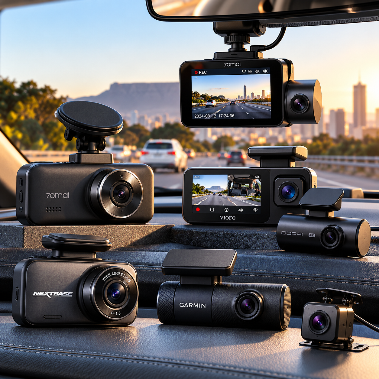 Dashcams, car cameras and front and rear driving recorders at mUther South Africa