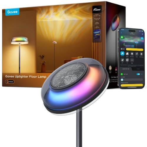 Govee Uplighter Floor Lamp (9) Govee Uplighter Floor Lamp H60B0 | 3-in-1 Smart RGBIC Ripple Lighting - Image 1