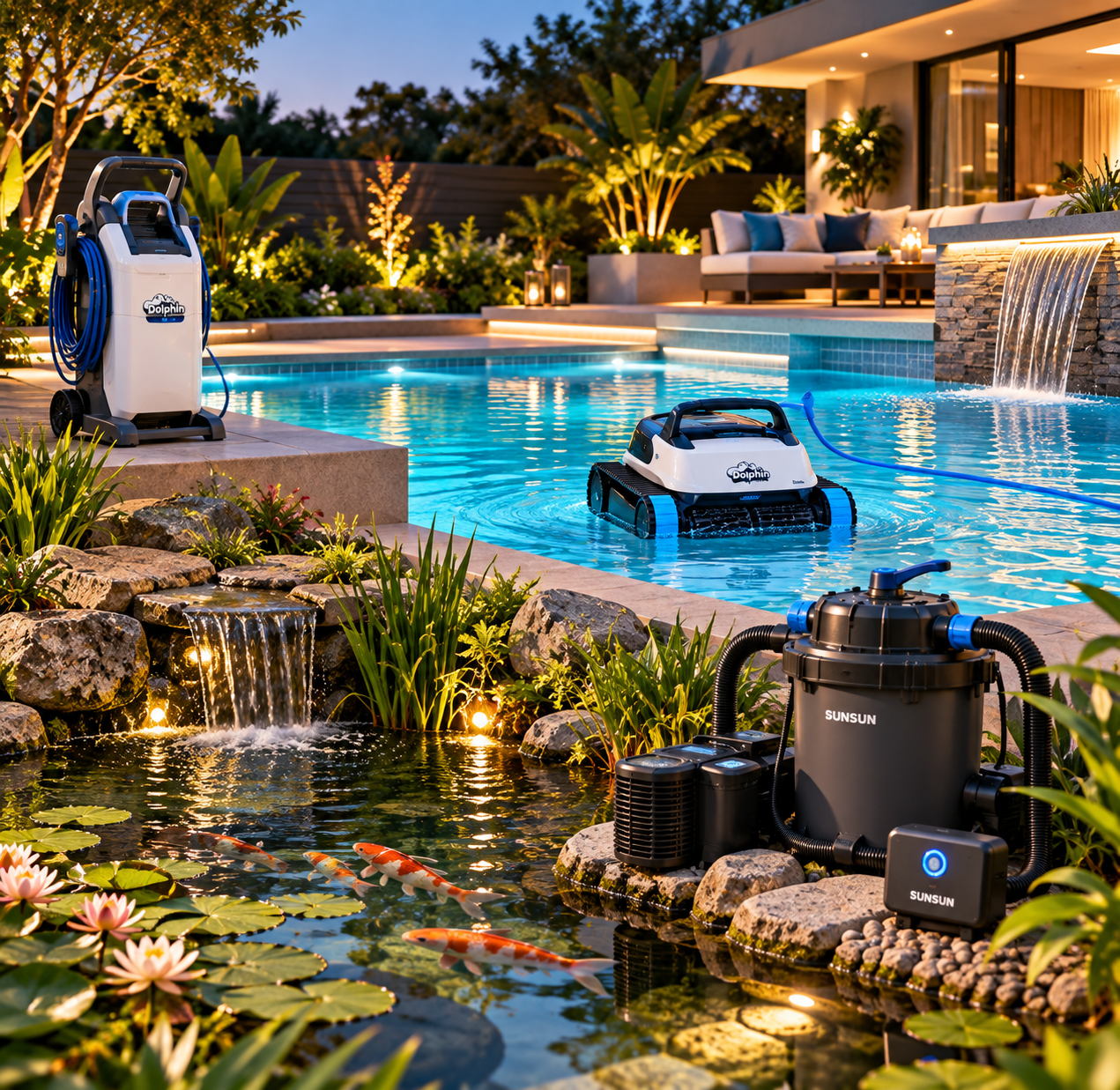 Robot pool cleaners and smart pool and pond technology at mUther South Africa