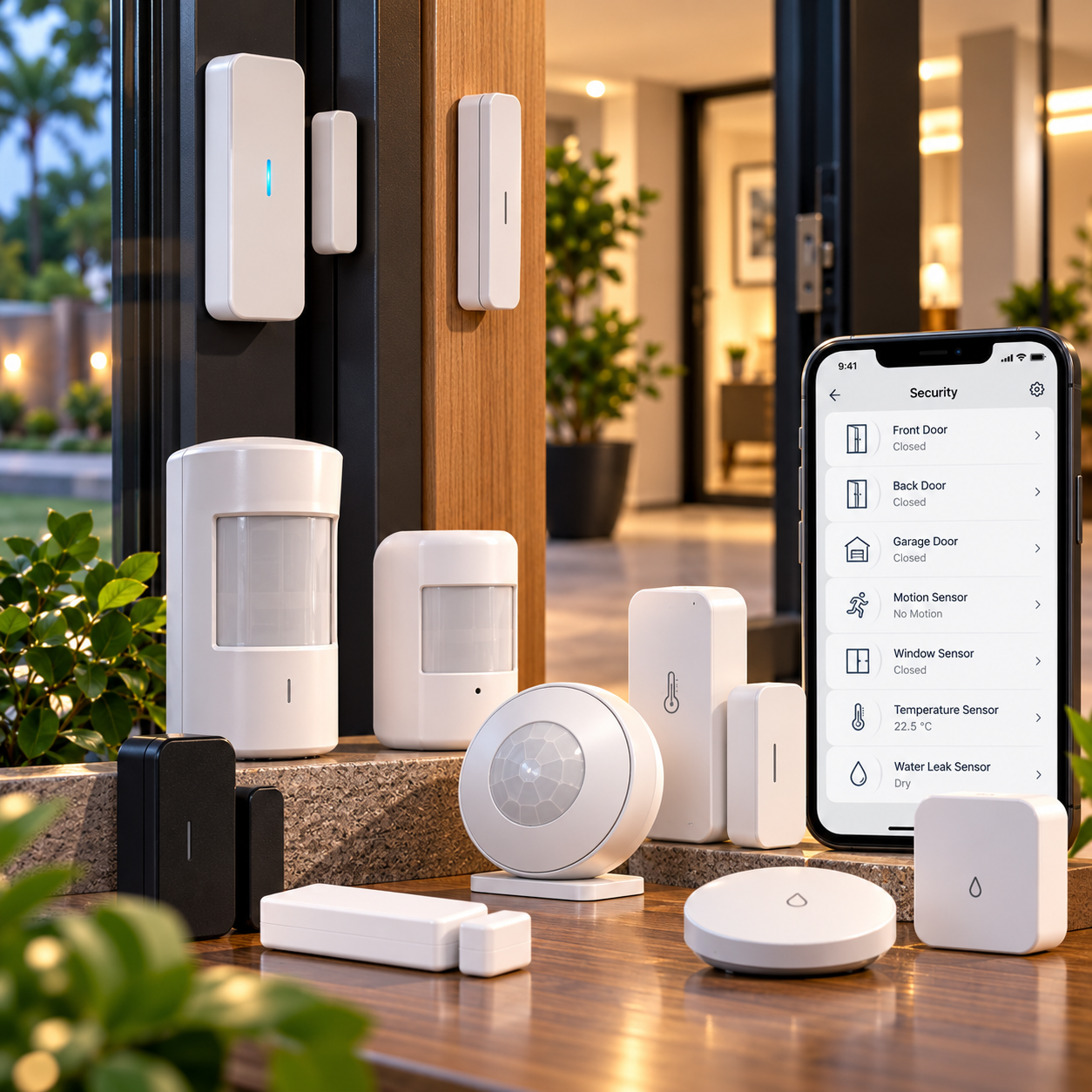 Smart door and window sensors, magnetic door contacts and motion sensors at mUther South Africa