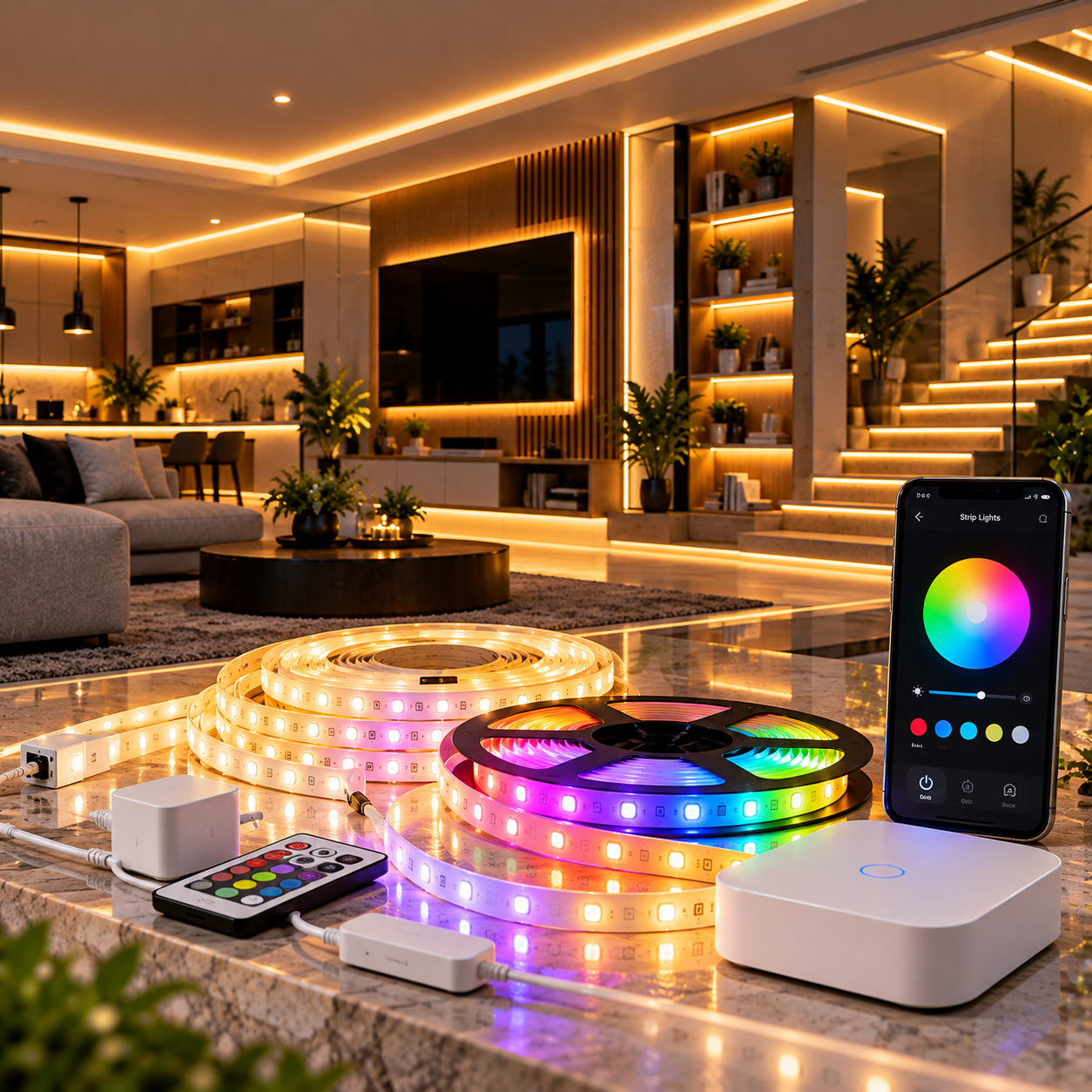 Smart LED strip lights, RGB strip lighting and ambient lighting at mUther South Africa