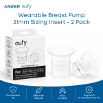 eufy Original 21mm Breast Pump Sizing Inserts (2-Pack) | E10, E20, S1 & S1 Pro