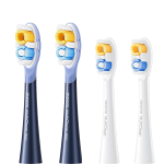 Soocas NEOS II replacement electric toothbrush brush heads in Pearl White and Dark Violet